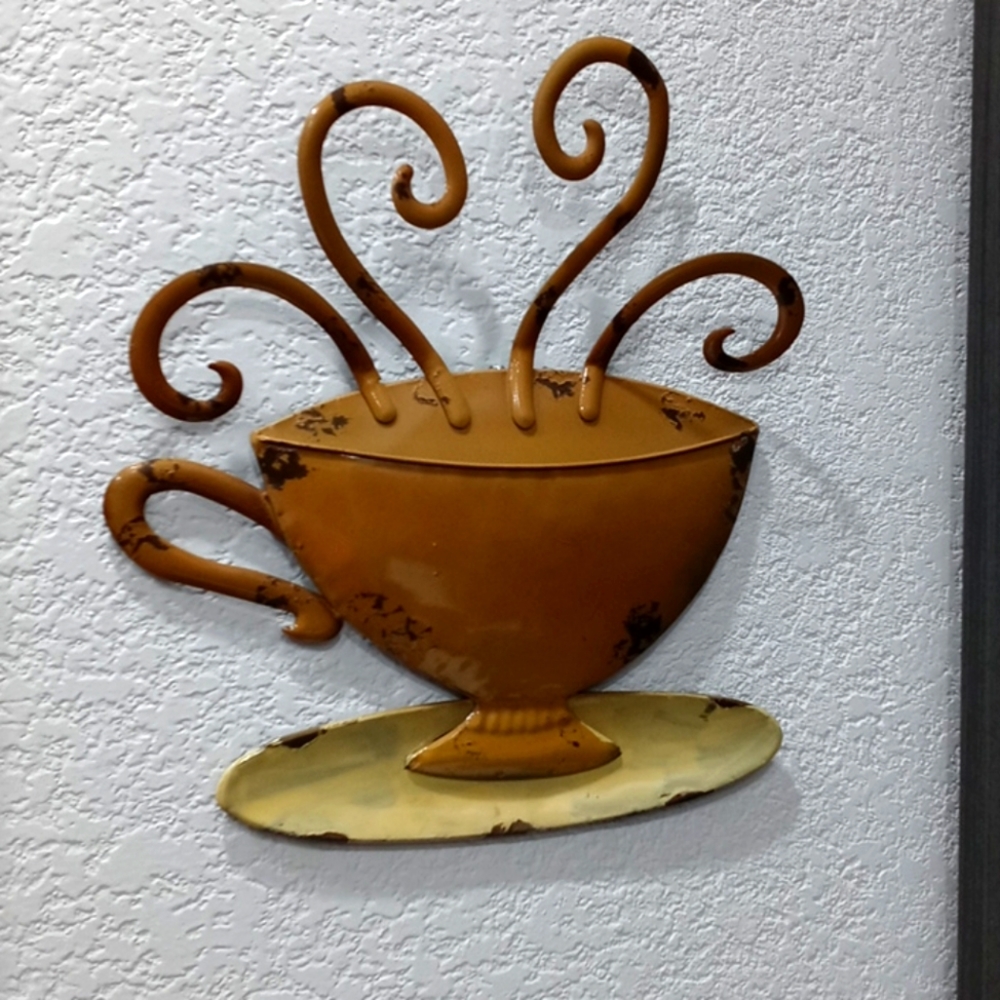 TEA CUP WALL DECOR IN GOLD